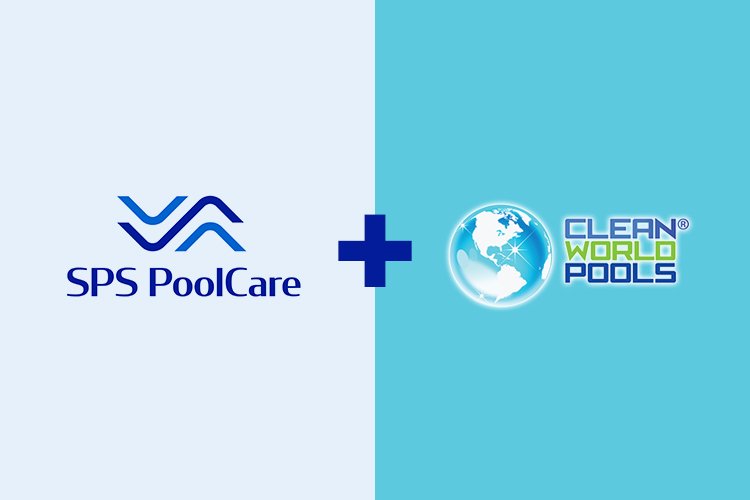 SPS Pool Care + Clean World Pools logo.